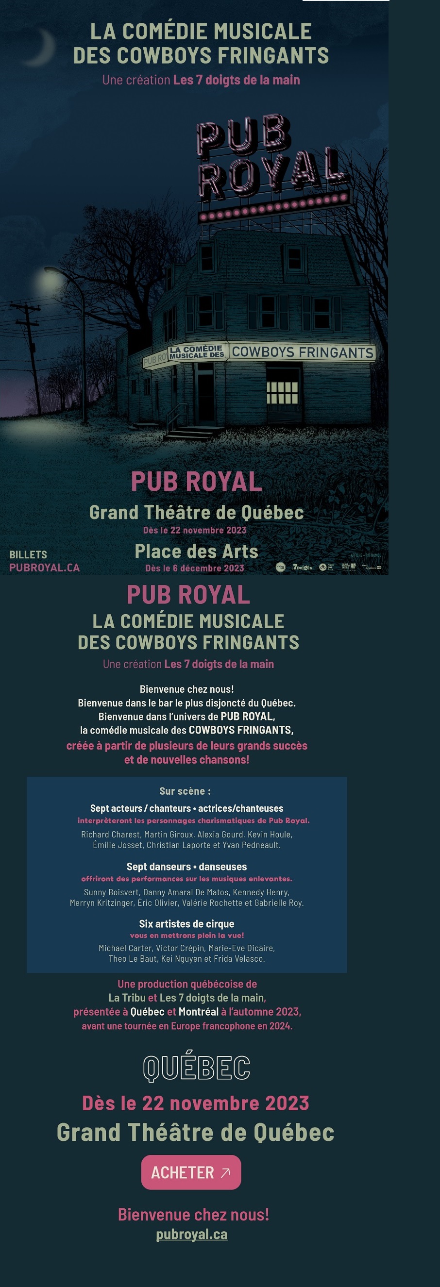 PUB ROYAL - La comédie musicale des COWBOYS FRINGANTS